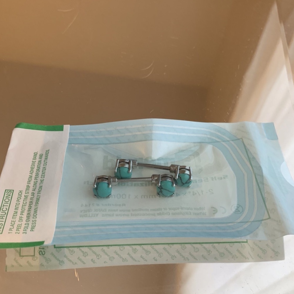 Turquoise Nipple Piercings Body Jewelry